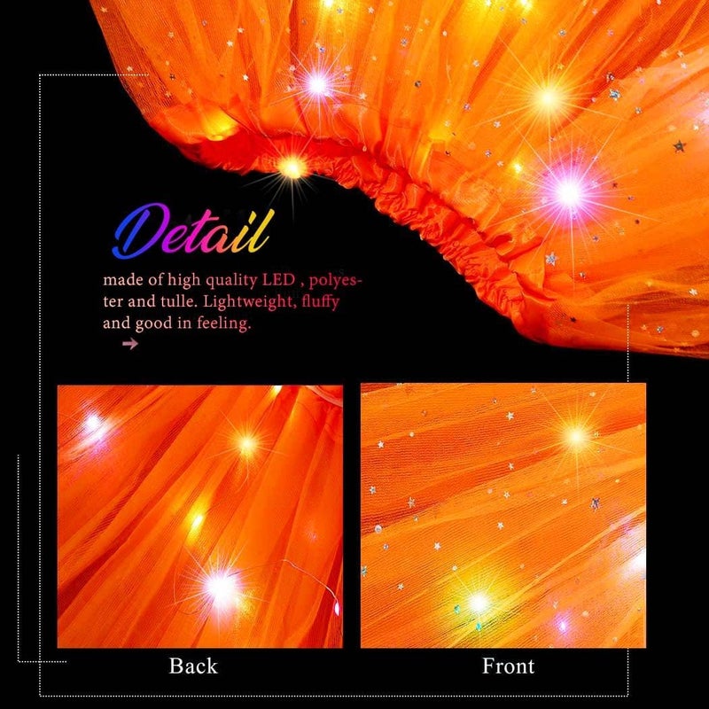 Nicute Light Up Tutu Led Layered Tulle Tutus Skirt for Women - Image 3